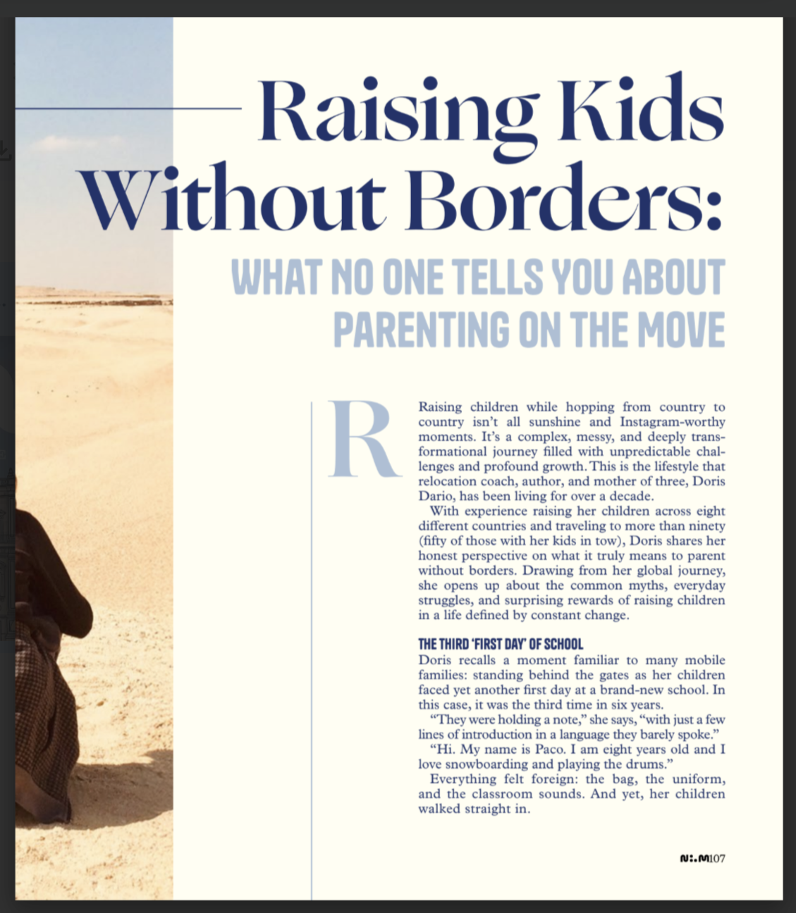 Nomad Magazine headline screenshot